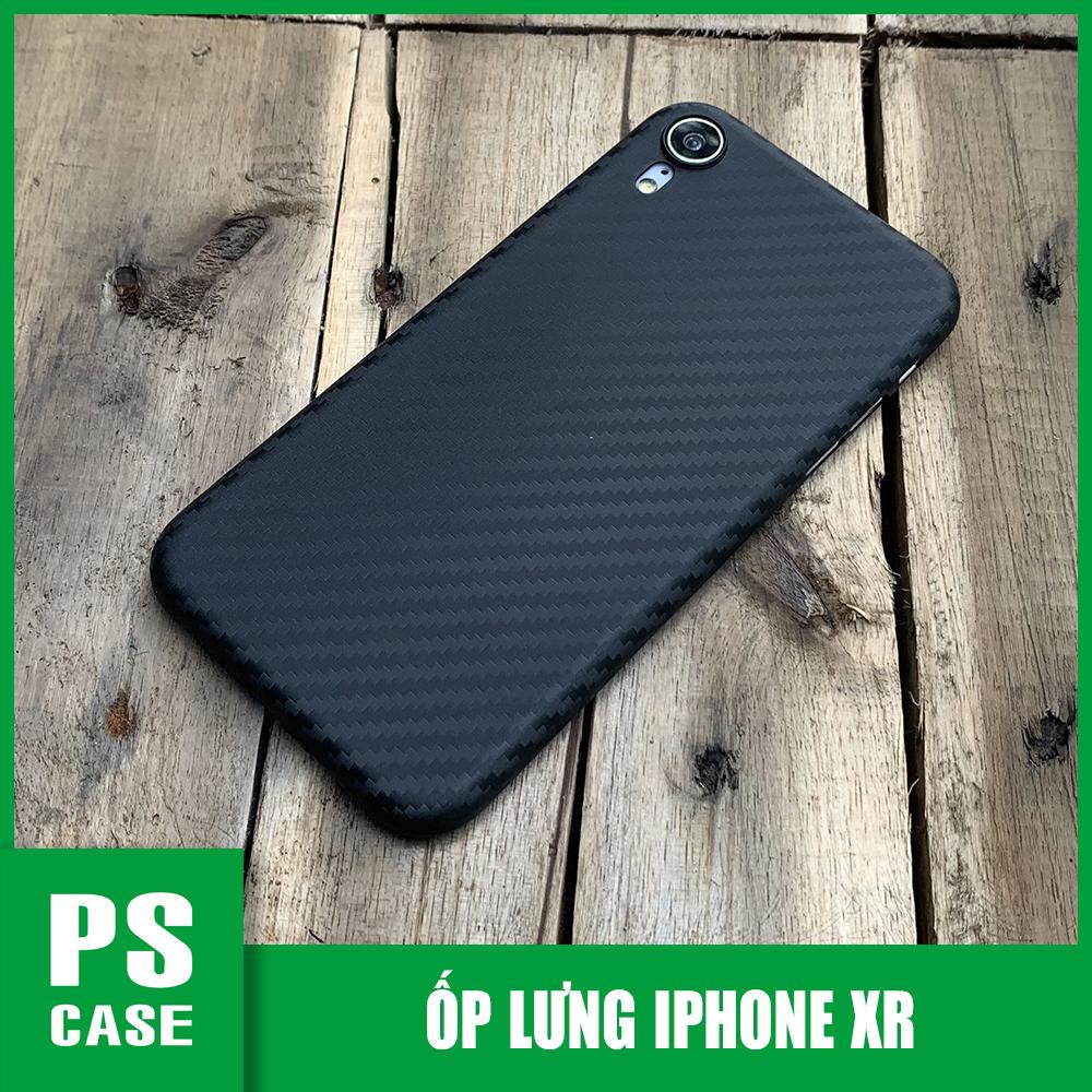 Ốp lưng siêu mỏng, vân carbon dành cho iPhone XR - Màu đen - PS Case Phân Phối