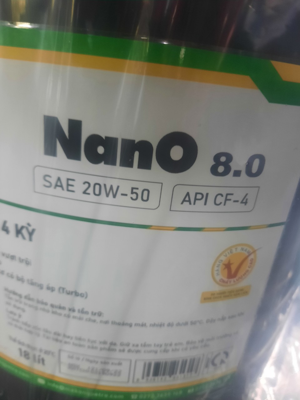 dầu nhớt động cơ cao cấp Nano 8.0 , api cf-4, 20w50, giá cực sốc