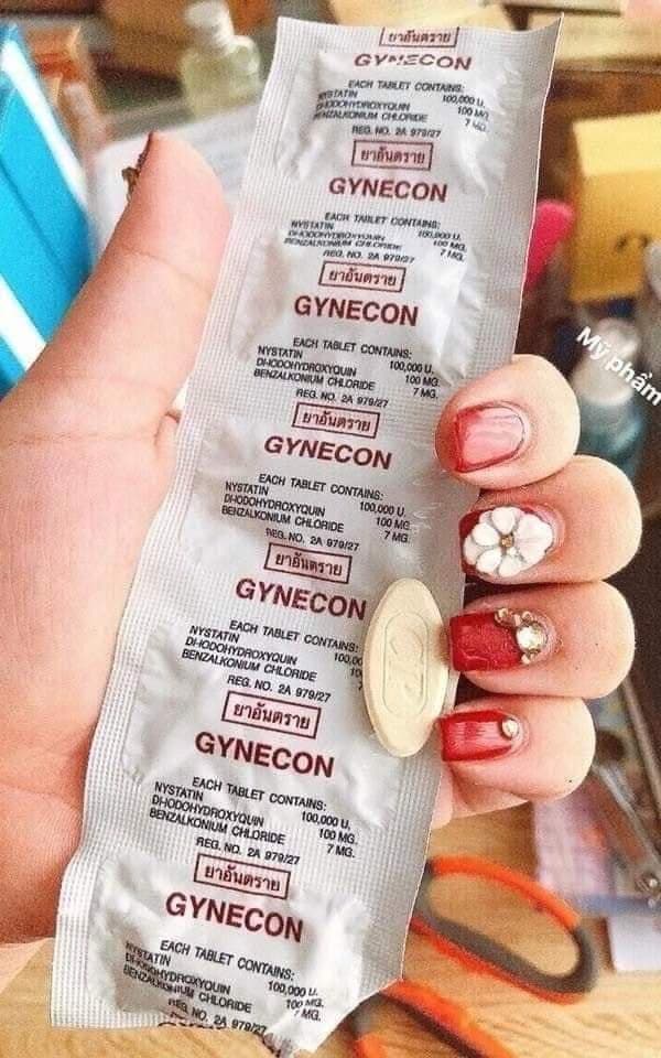 Combo 5 vỉ Viên đặt Phụ Khoa GYNECON Thái Lan