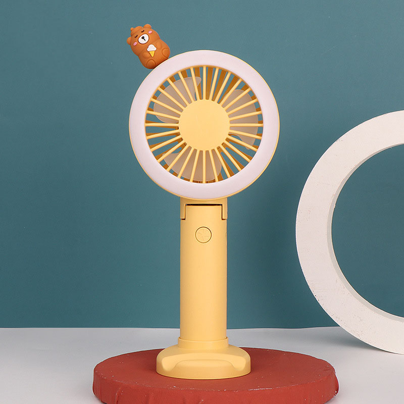 Quạt mini cầm tay có đèn led viền quanh