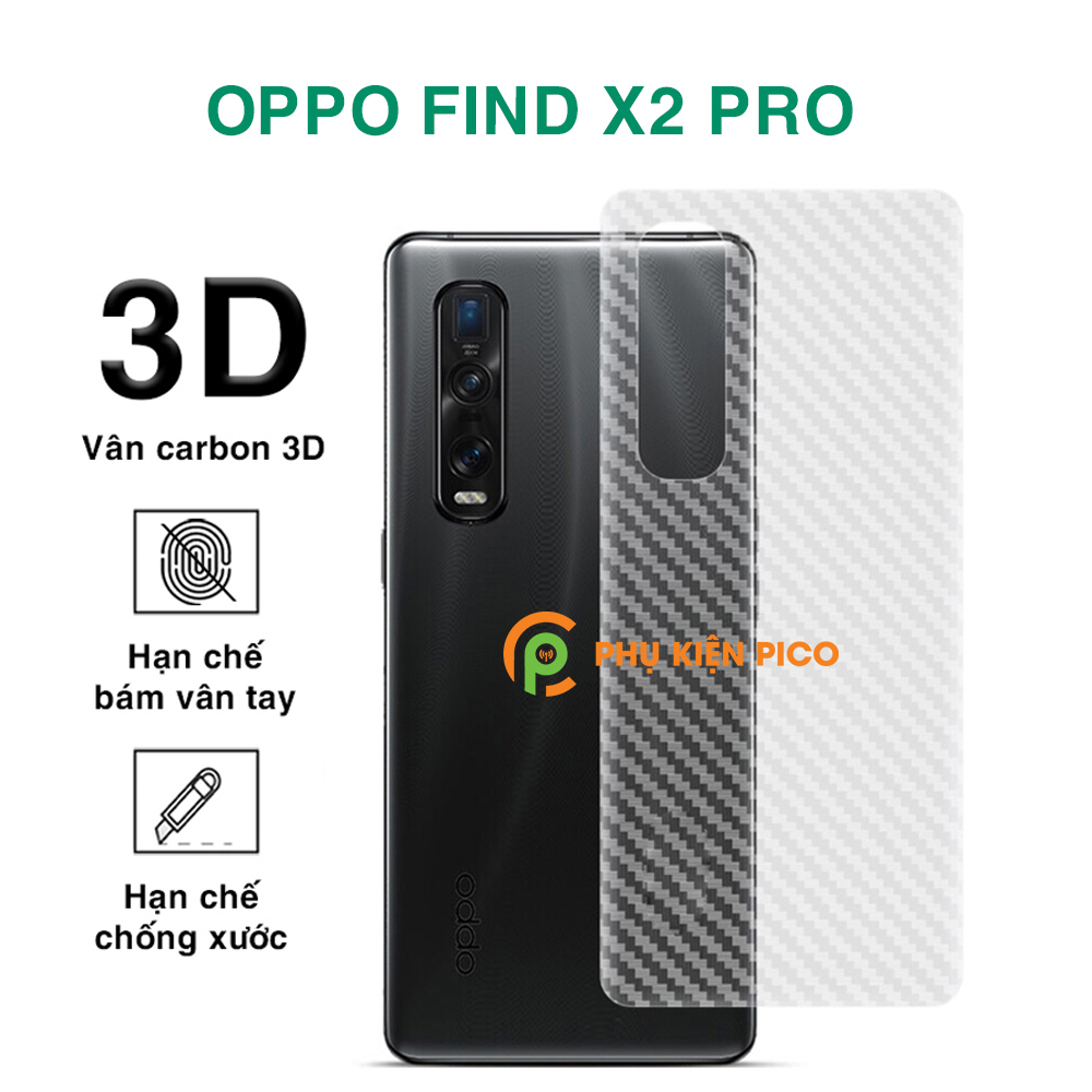 Dán lưng oppo find x2 pro vân carbon 3d tản nhiệt tốt - dán lưng vân carbon oppo find x2 pro