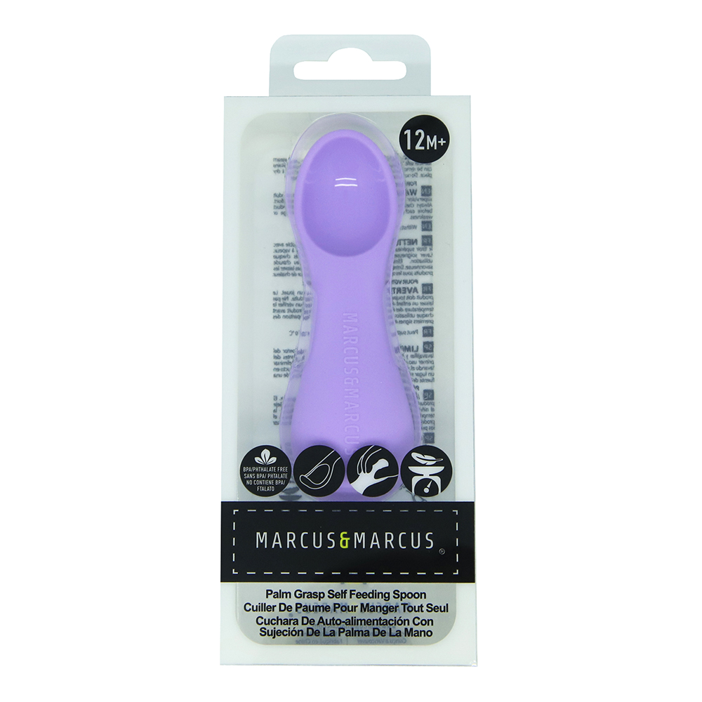 Thìa tập ăn silicon cho bé Palm Grasp Marcus & Marcus, từ 12 tháng - Willo