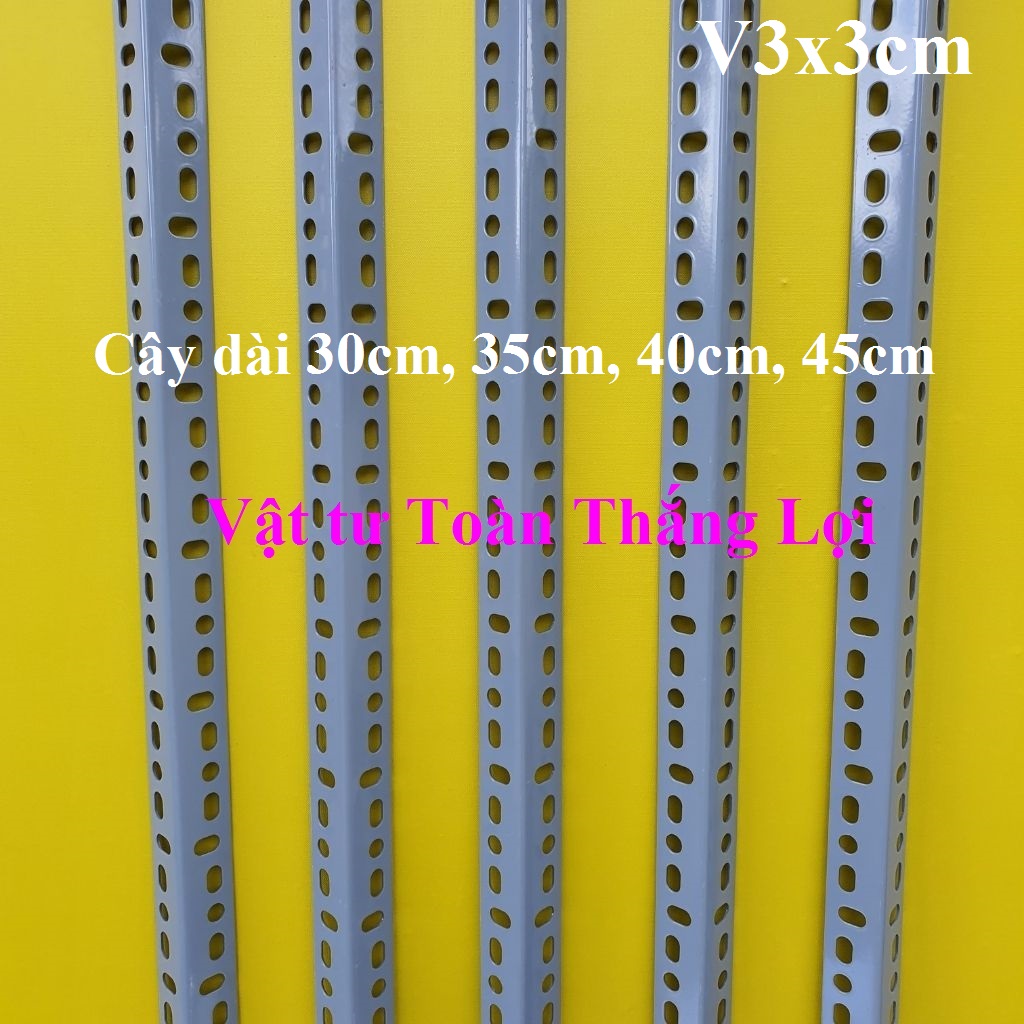 ( Dài 30cm đến 45cm ) Sắt V lỗ đa năng V3x3cm