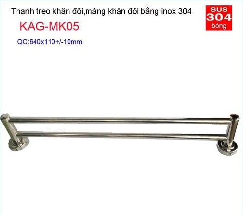Thanh treo khăn đôi Inox 304