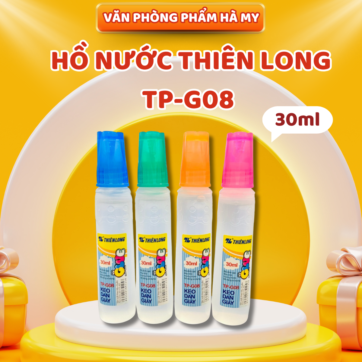 Lốc 12 Chai Keo nước dán giấy 30ml Điểm 10 Thiên Long TP-G08