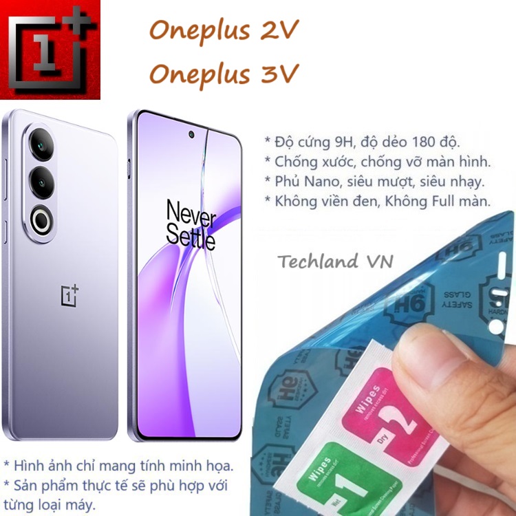 Cường Lực Phủ Nano Oneplus 2V / Oneplus 3V - Trong Suốt, Không Full Màn, Không Viền Đen