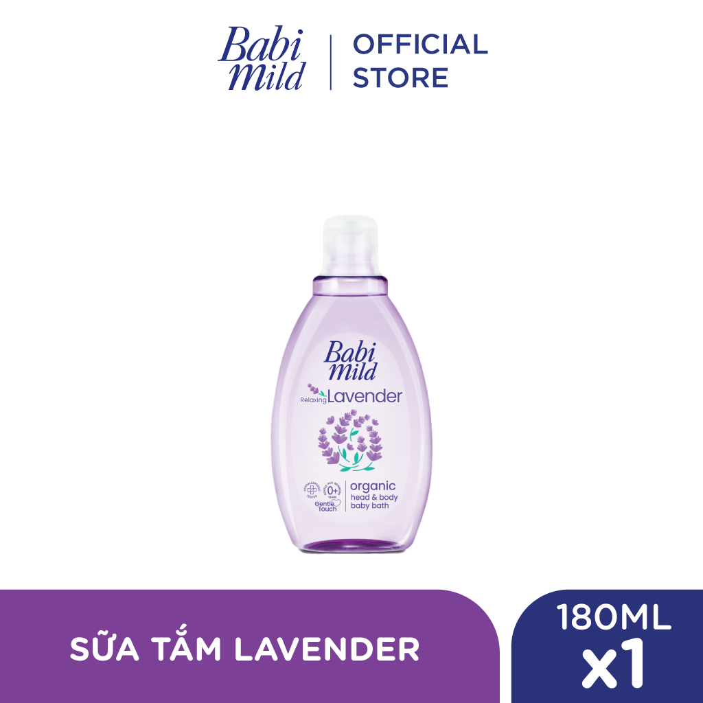 Sữa Tắm Gội Trẻ Em Babi Mild Lavender 180ML