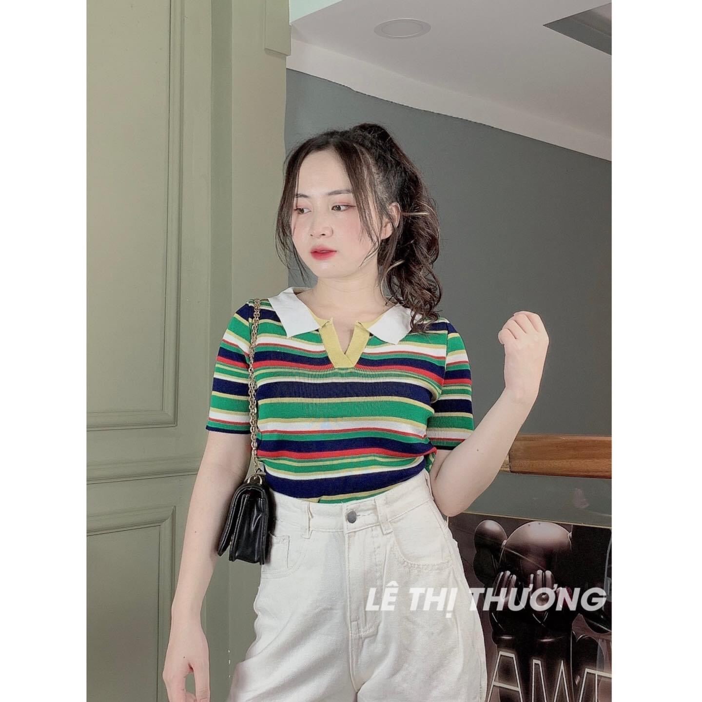 Baggy Jeans Lưng Cao Rách Nhiều