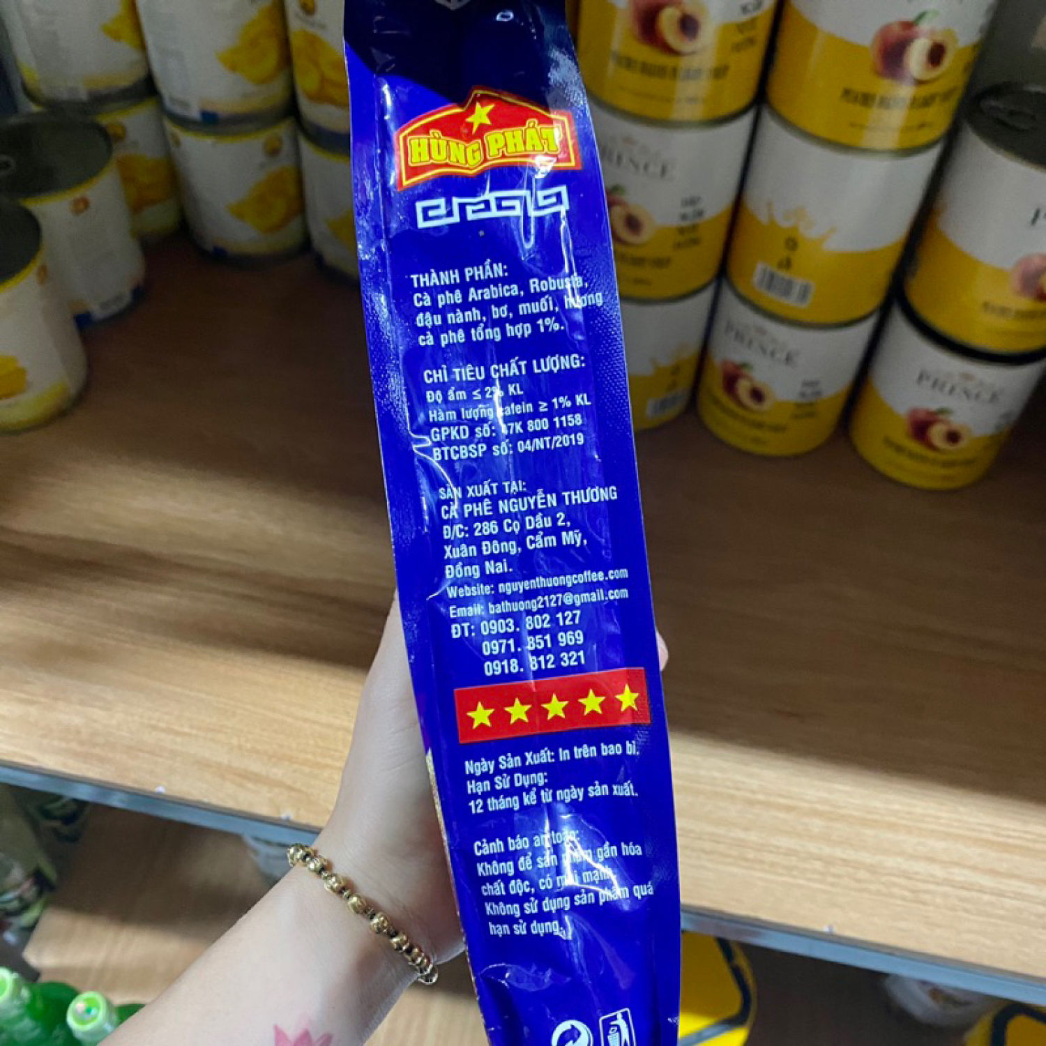 Cà Phê Chồn Hùng Phát Gói 500g