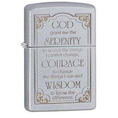 Zippo 28458 - Zippo Serenity Prayer Satin Chrome