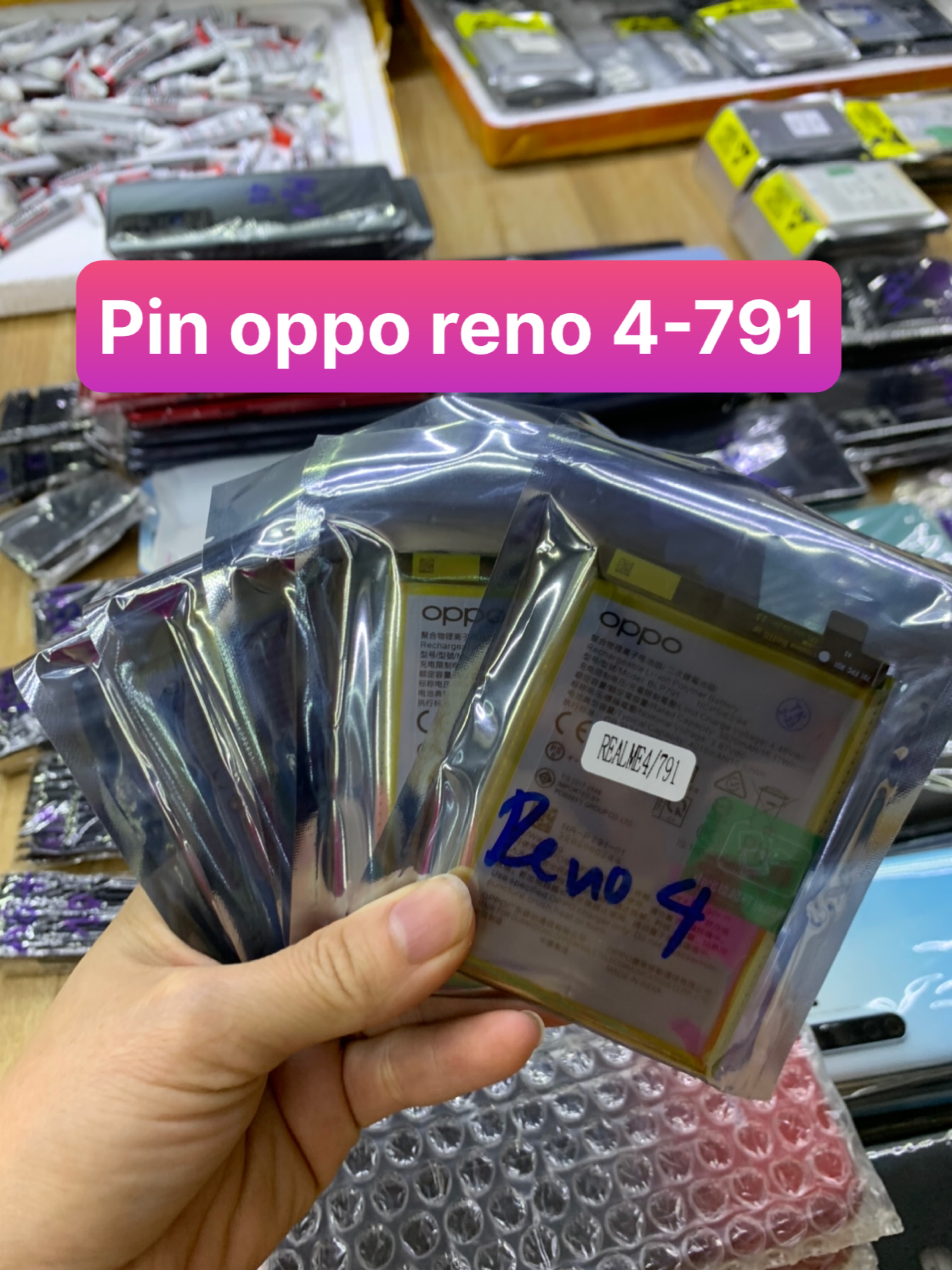 Pin zin mới điện thoại oppo reno 4-blp 791