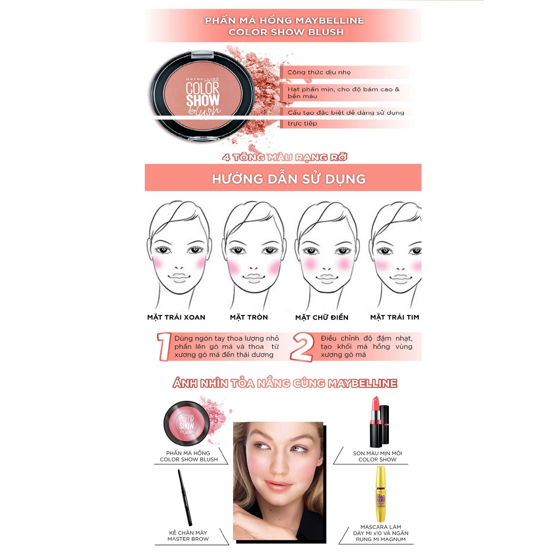[HCM]PHẤN MÁ HỒNG MAYBELLINE