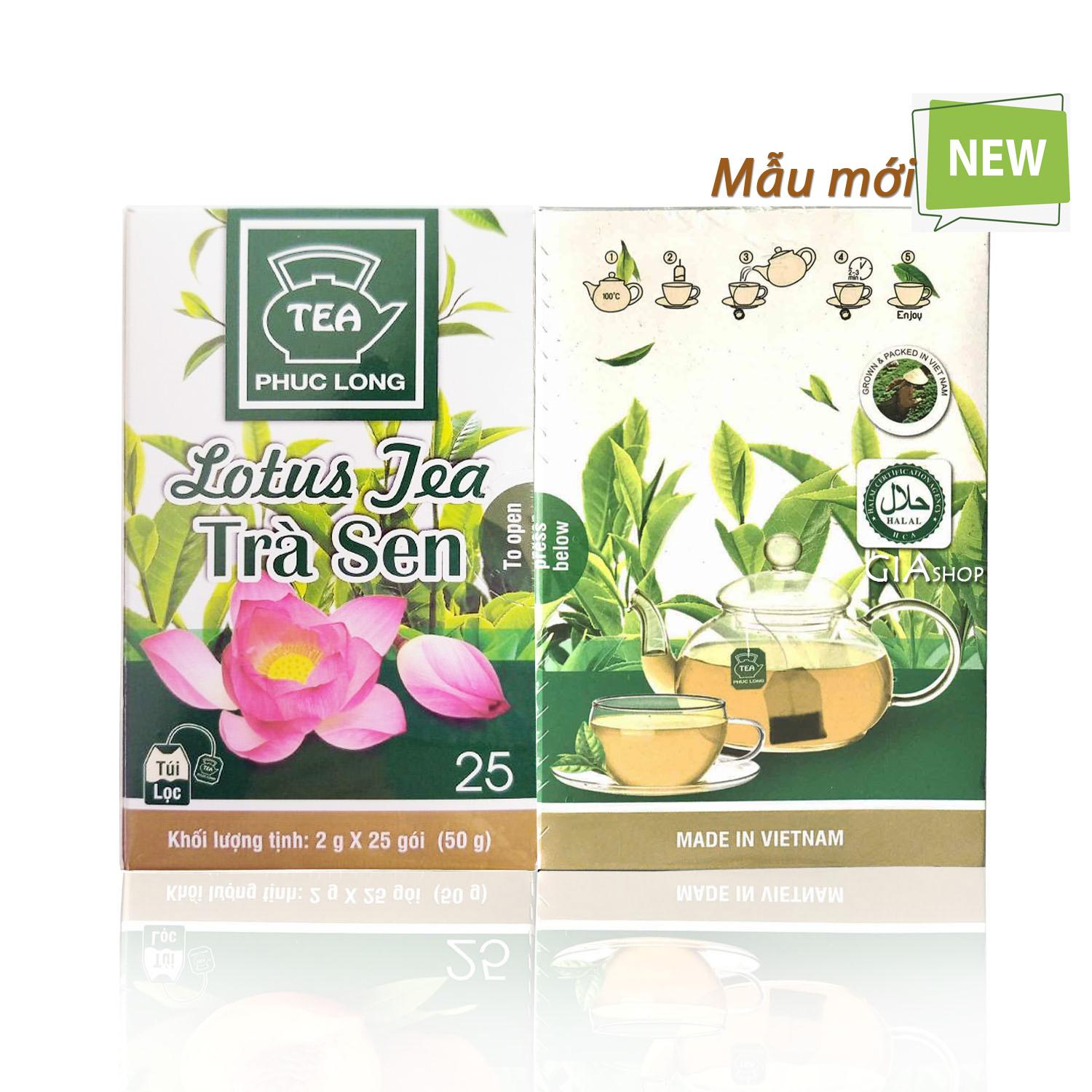 BÁO GIÁ TRÀ ĐEN TÚI LỌC DILMAH CEYLON GOLD 2G HỘP 25 | Shopee Lazada Sendo Tiki mới nhất 22 Trà sen túi lọc Phúc Long hộp 50g - 25 gói x 2g (hộp mẫu mới)