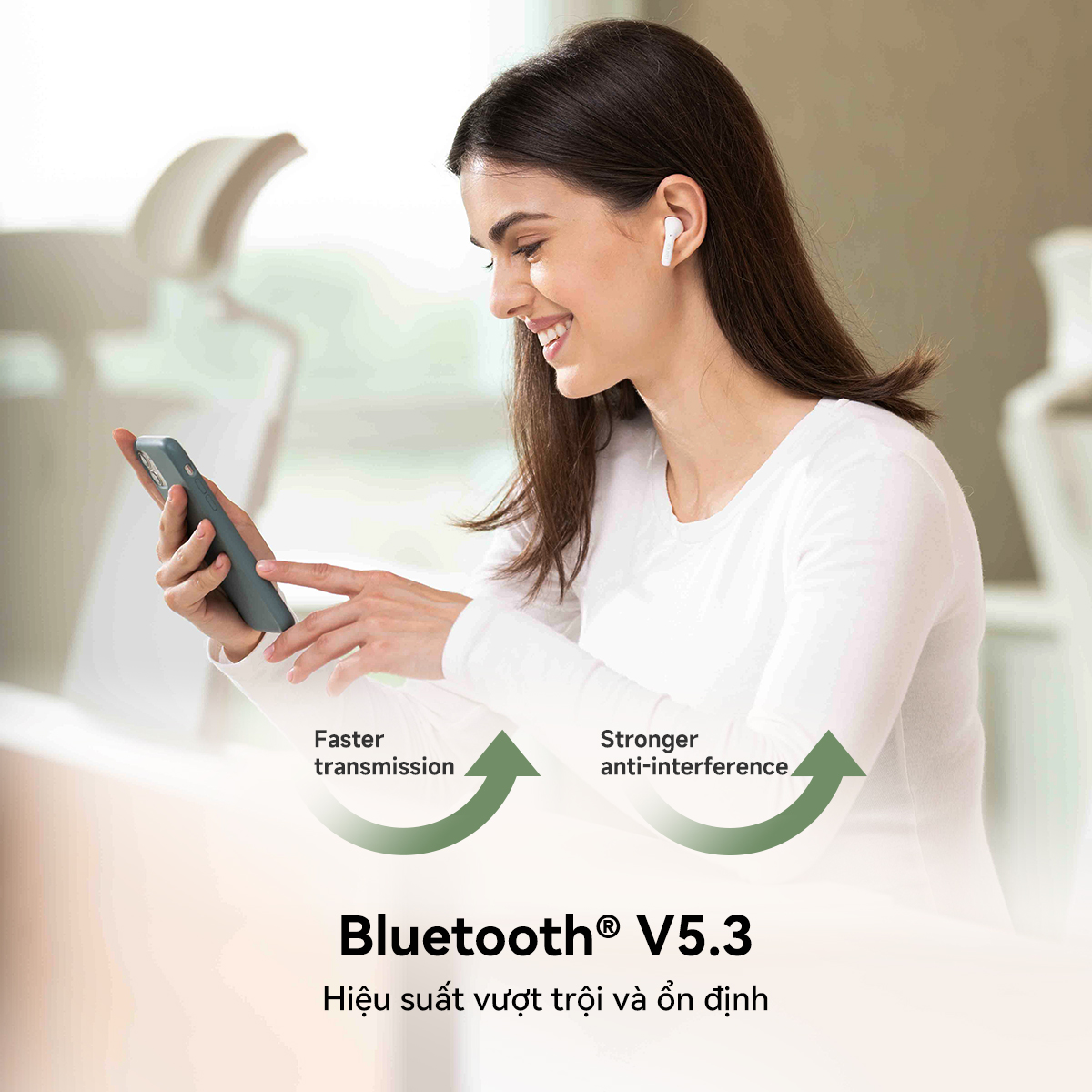 Tai nghe Edifier X2/X2s không dây Bluetooth 5.3 - Khử tiếng ồn bằng công nghệ AI, chống nước IP54, có chế độ chơi game, THỜI GIAN SỬ DỤNG LÊN TỚI 26 GIỜ