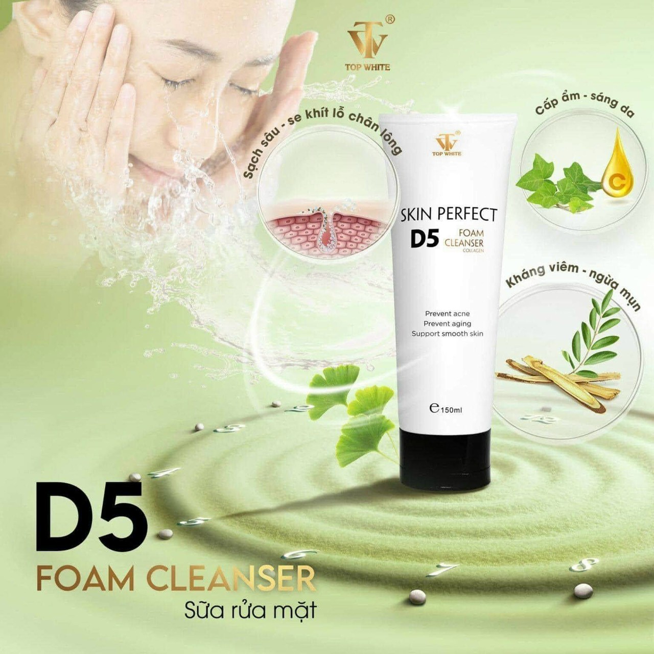 WHITE PERFECT D5 SỮA RỬA MẶT