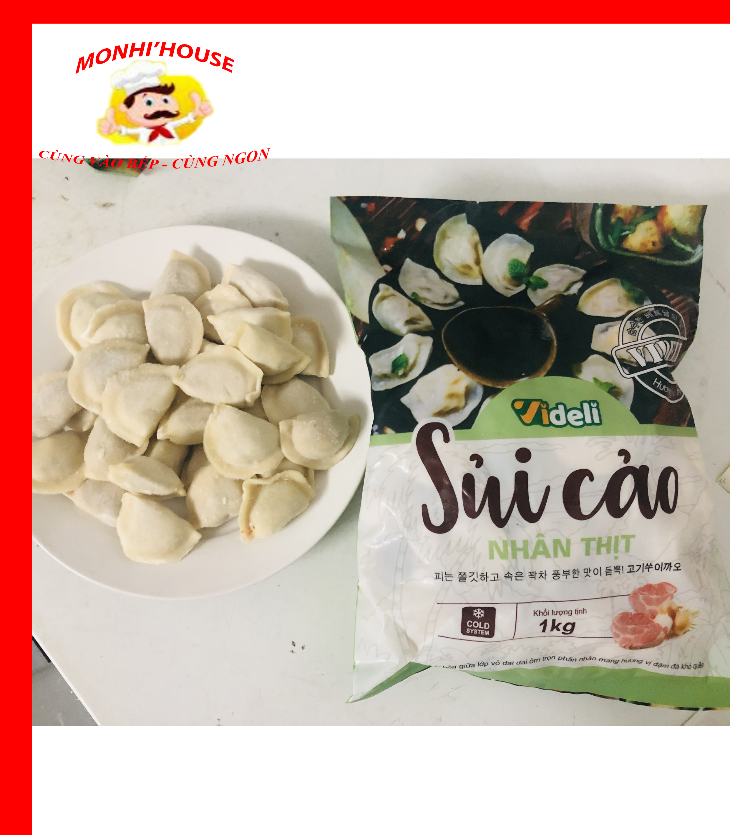 1Kg sủi cảo nhân thịt thơm ngon