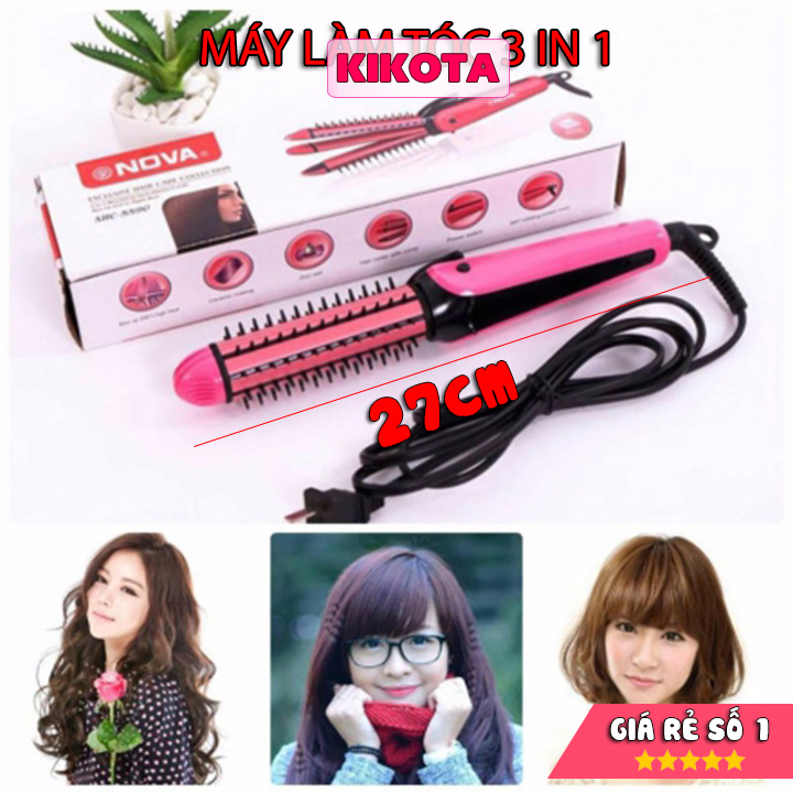 Máy làm tóc Nova 3in1 uốn, duỗi, bấm tóc tiện dụng