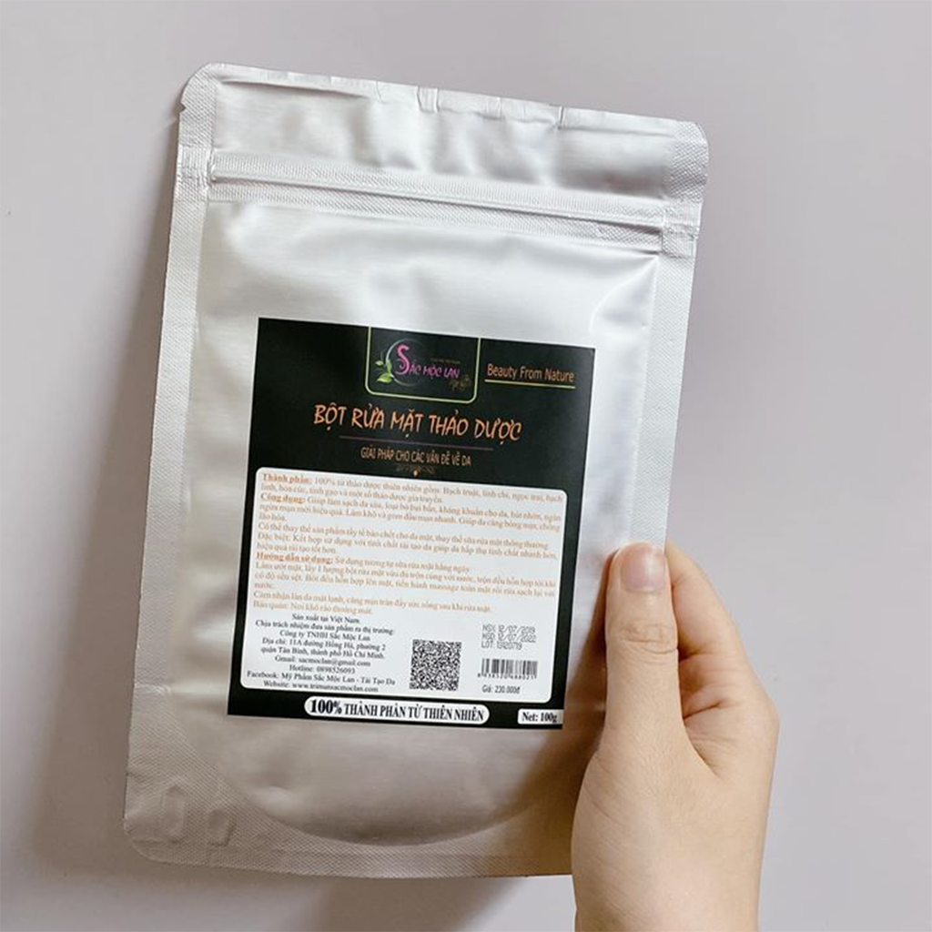 Bột rửa mặt thảo dược Sắc Mộc Lan