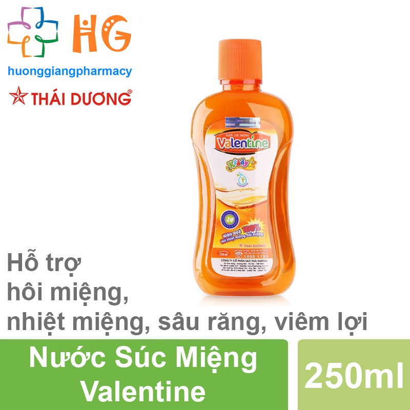 Nước súc miệng Valentine Kiddy Trẻ Em - Giúp làm sạch khuẩn khoang miệng, làm sạch mảng bám trên răng (Chai 250ml)