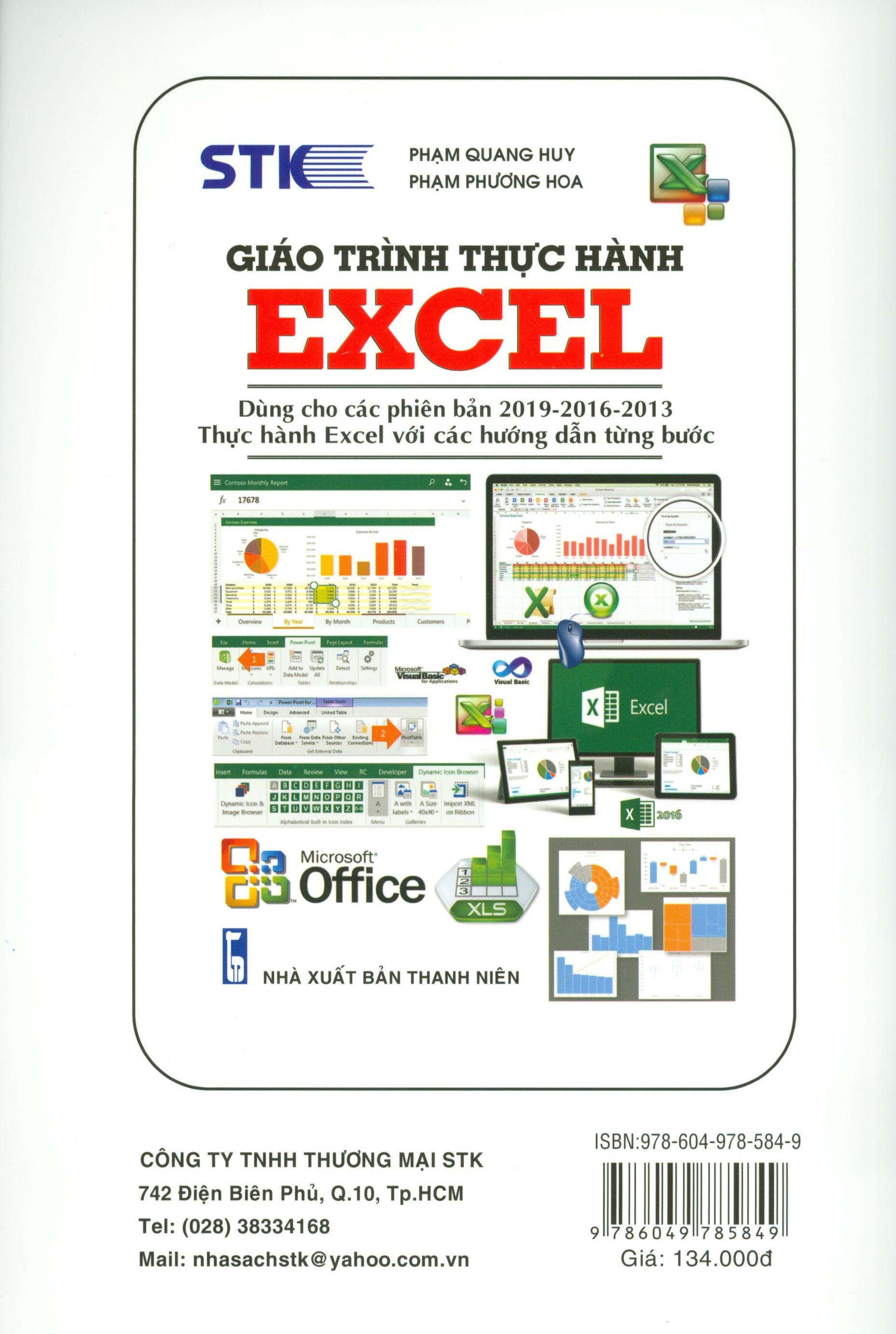 Tin Học Văn Phòng Tự Học Excel Bằng Hình Ảnh (Dùng Cho Các Phiên Bản 2019 - 2016 - 2013)
