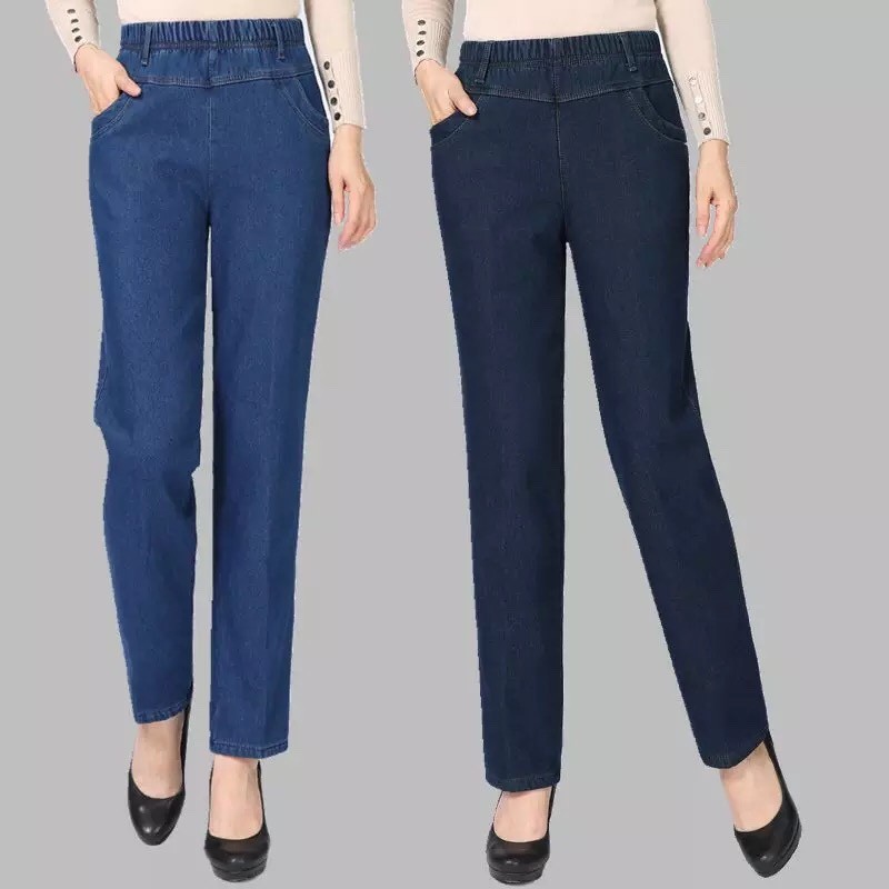 Quần jean trung niên lưng thun bigsize cao cấp
