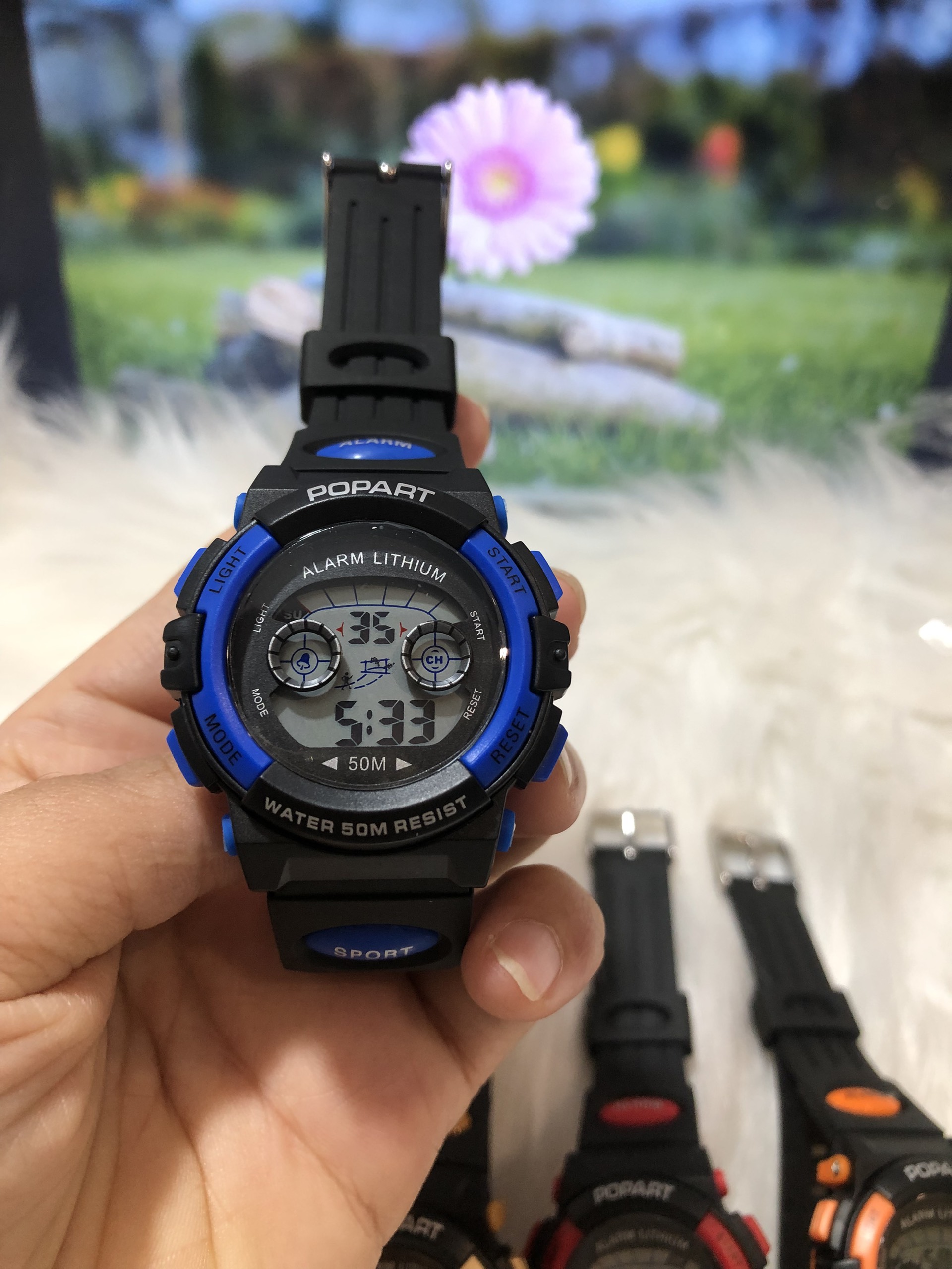 Đồng hồ trẻ em Popart chính hãng bao bơi lội, tắm có đèn led màu