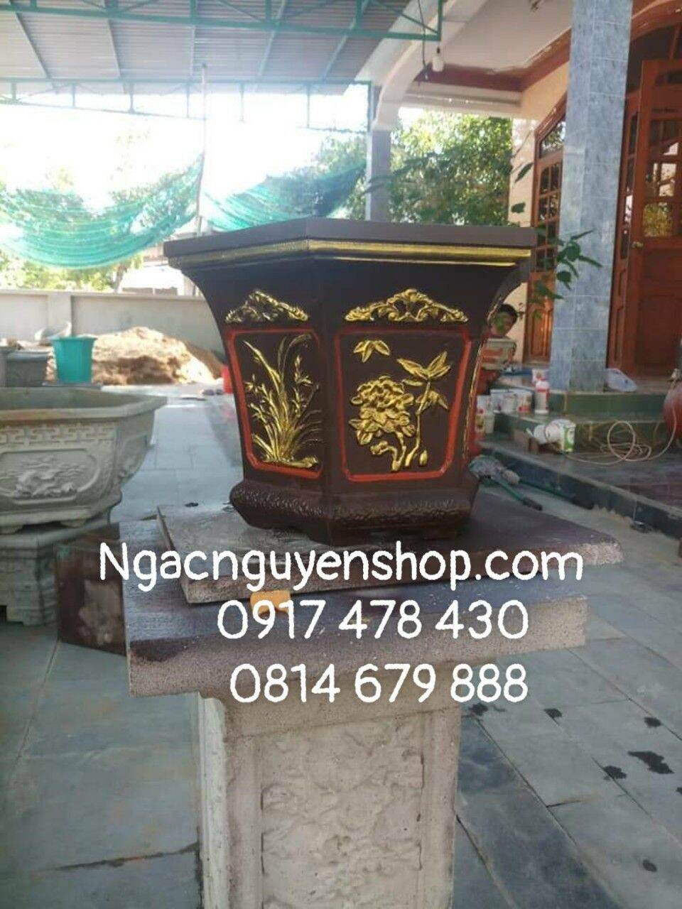Khuôn đúc chậu lục giác rộng 31 cm