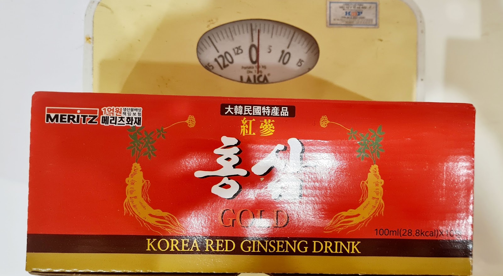 (Hộp 10 Chai 100ml) Nước Uống Hồng Sâm Hàn Quốc.
