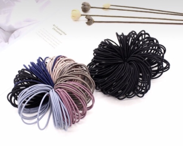 Set 100 dây cột tóc co dãn tốt