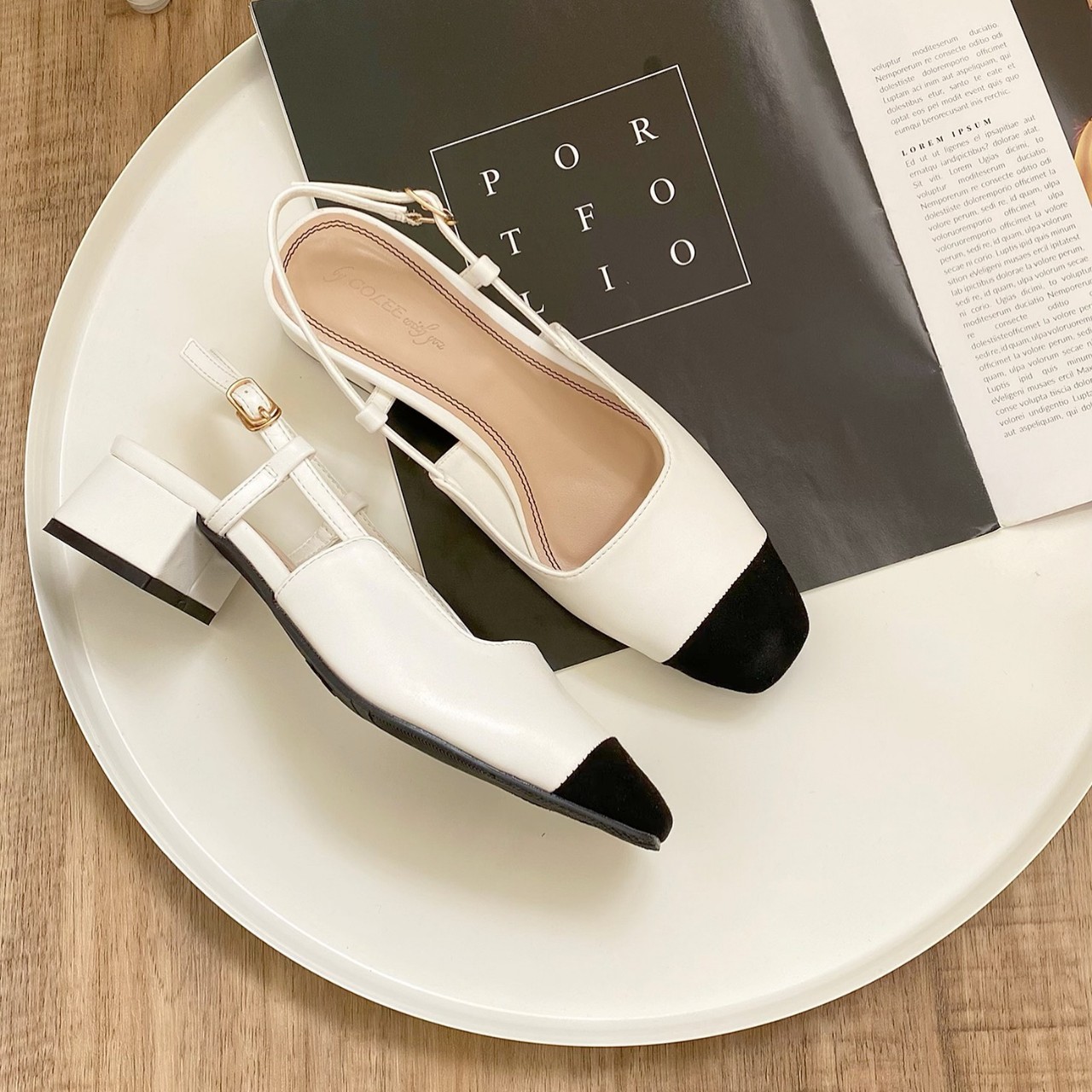 Giày công sở nữ  Colee dáng slingback thanh lịch gót cao 5cm