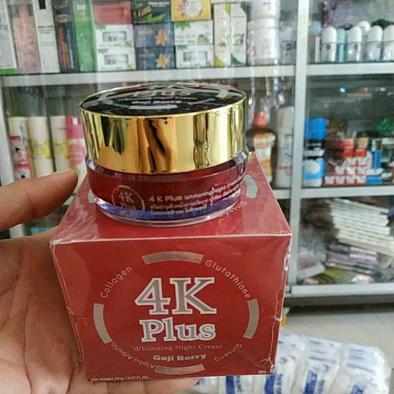 Kem dưỡng trắng giảm mụn ban đêm 4k plus đỏ 20g chính hãng