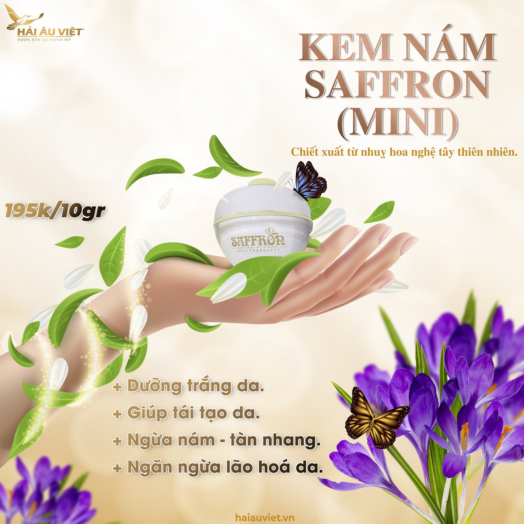 Kem nám saffaron sạch nám-tàn nhan- xạm da (10gam)