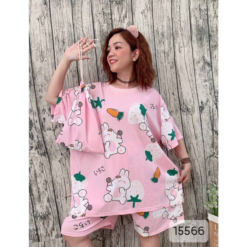[ 110kg vừa ]  Đồ Bộ short BIG SIZE họa tiết cute SS-DAI 15566