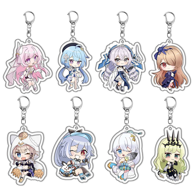 [17 mẫu] Móc khóa mica game Honkai Impact 3 (Hình in ép giữa 2 mặt mica) [T69 Shop]