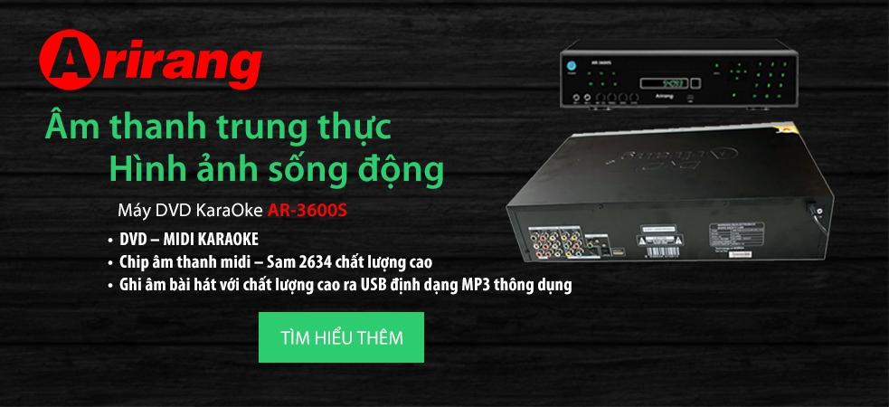 Đầu Karaoke Arirang AR-3600S (Đen) + tặng ( đĩa + list nhạc)