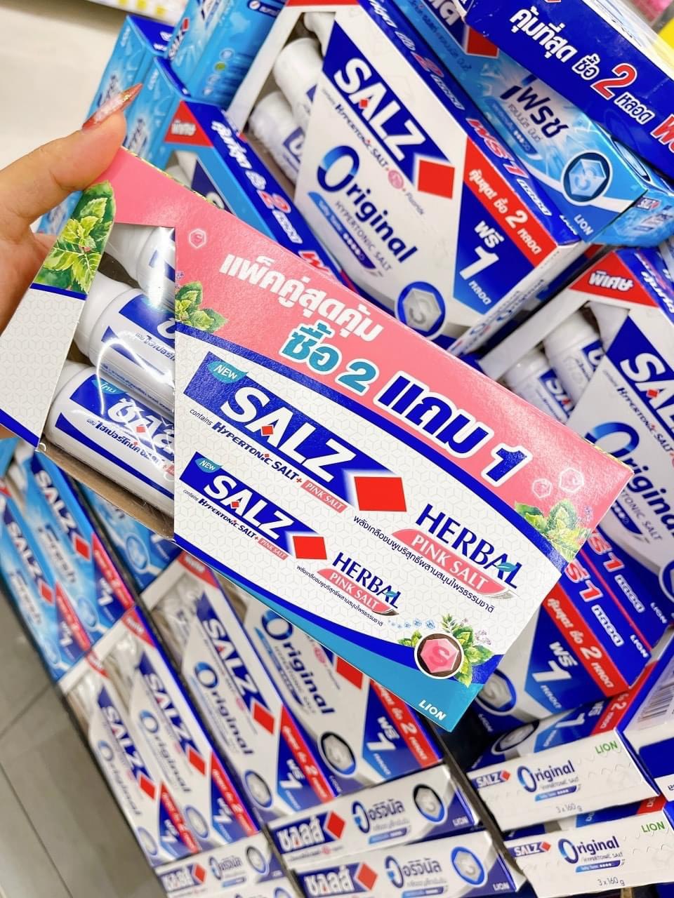 3 tuýt KEM ĐÁNH RĂNG MUỐI SAZL THÁI LAN