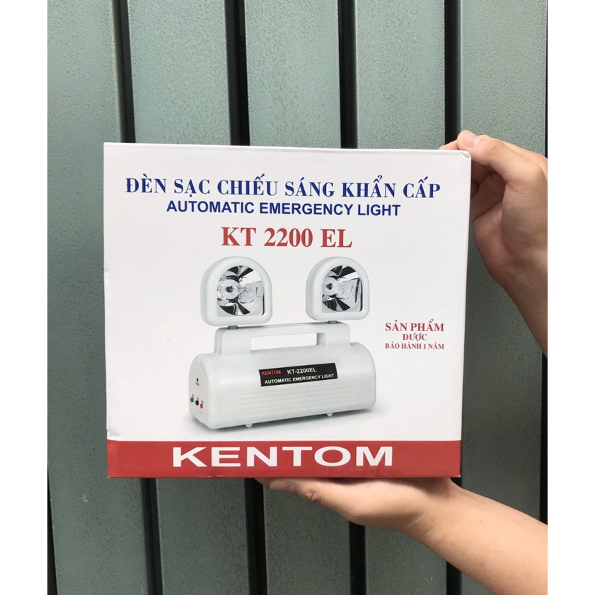 Đèn sạc chiếu sáng khẩn cấp Kentom KT2200EL PIN, BÌNH cao cấp