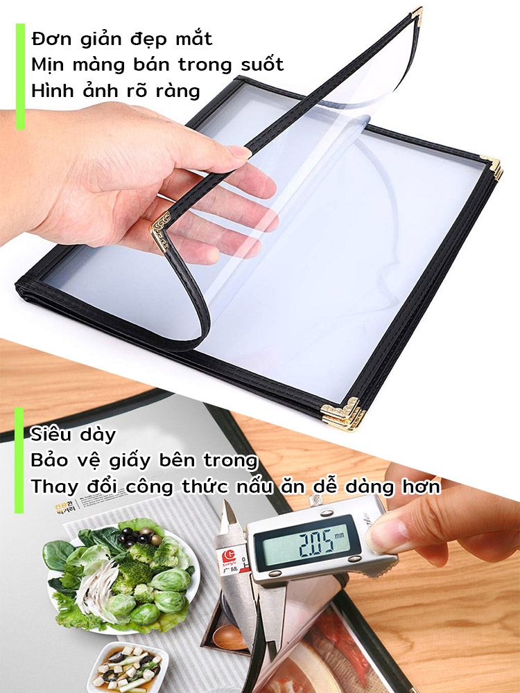*Chất lượng rất tốt*Bìa menu trang 4/6/8 Kích thước A4 Đa dụng cụ