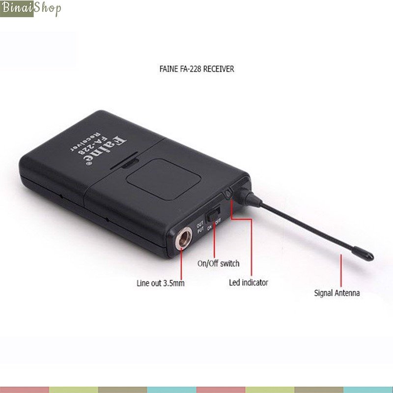 Faine FA-228 - Micro không dây VHF cho máy ảnh, điện thoại