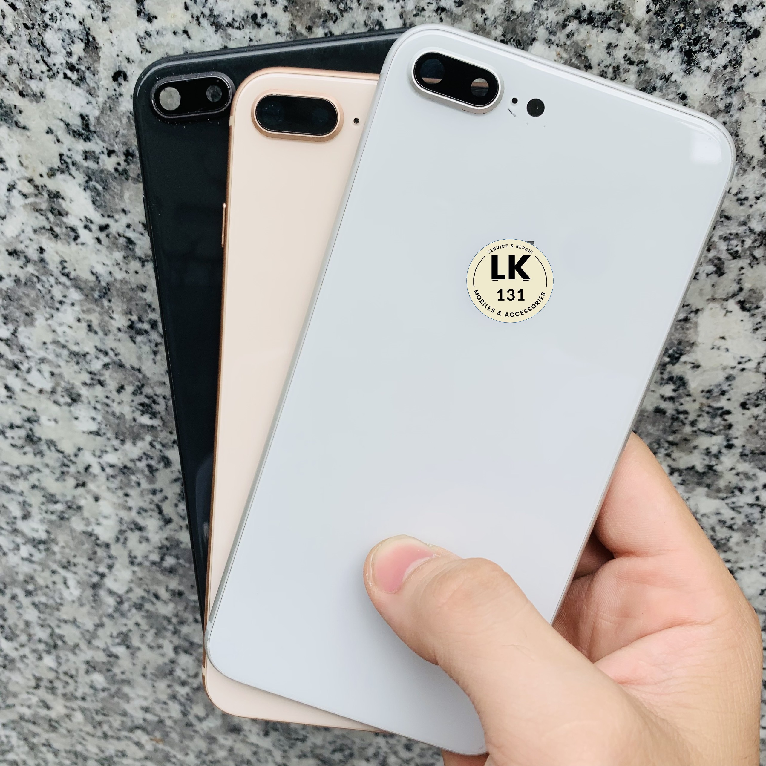 Cụm lưng zin máy 8plus màu đen, vàng, trắng
