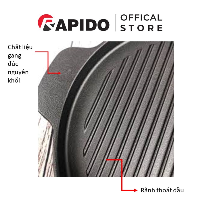 Chảo nướng Rapido R-RF tròn size 24-26cm