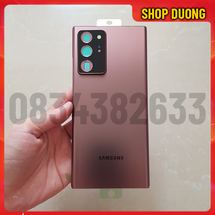 Linh kiện - nắp lưng điện thoại samsung note 20 ultra có cụm kính camera và keo dán - shop dương