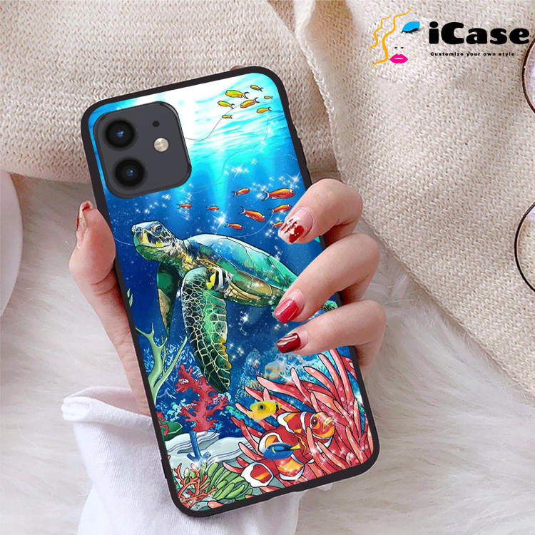 Ốp lưng iPhone 12 viền dẻo TPU BST Sea
