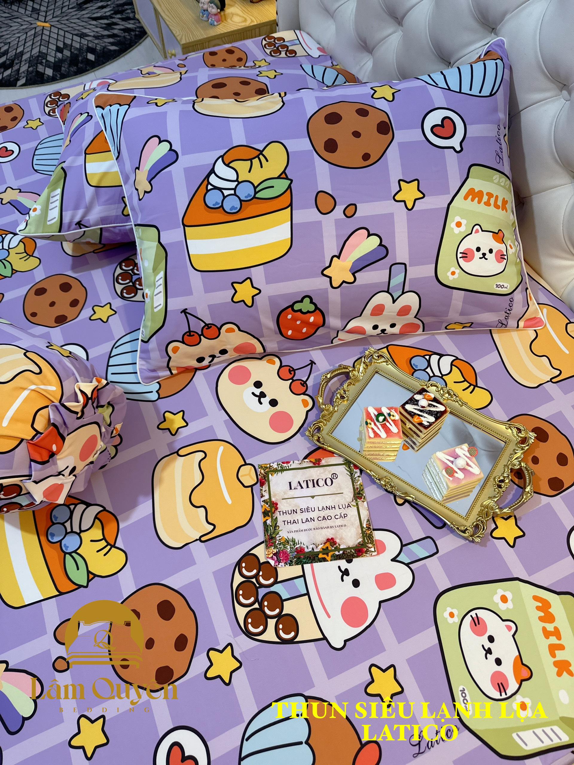 BỘ DRAP THUN SIÊU LẠNH LỤA LATICO THÁI LAN CAO CẤP MỚI (ÔM KHOÁ KÉO)