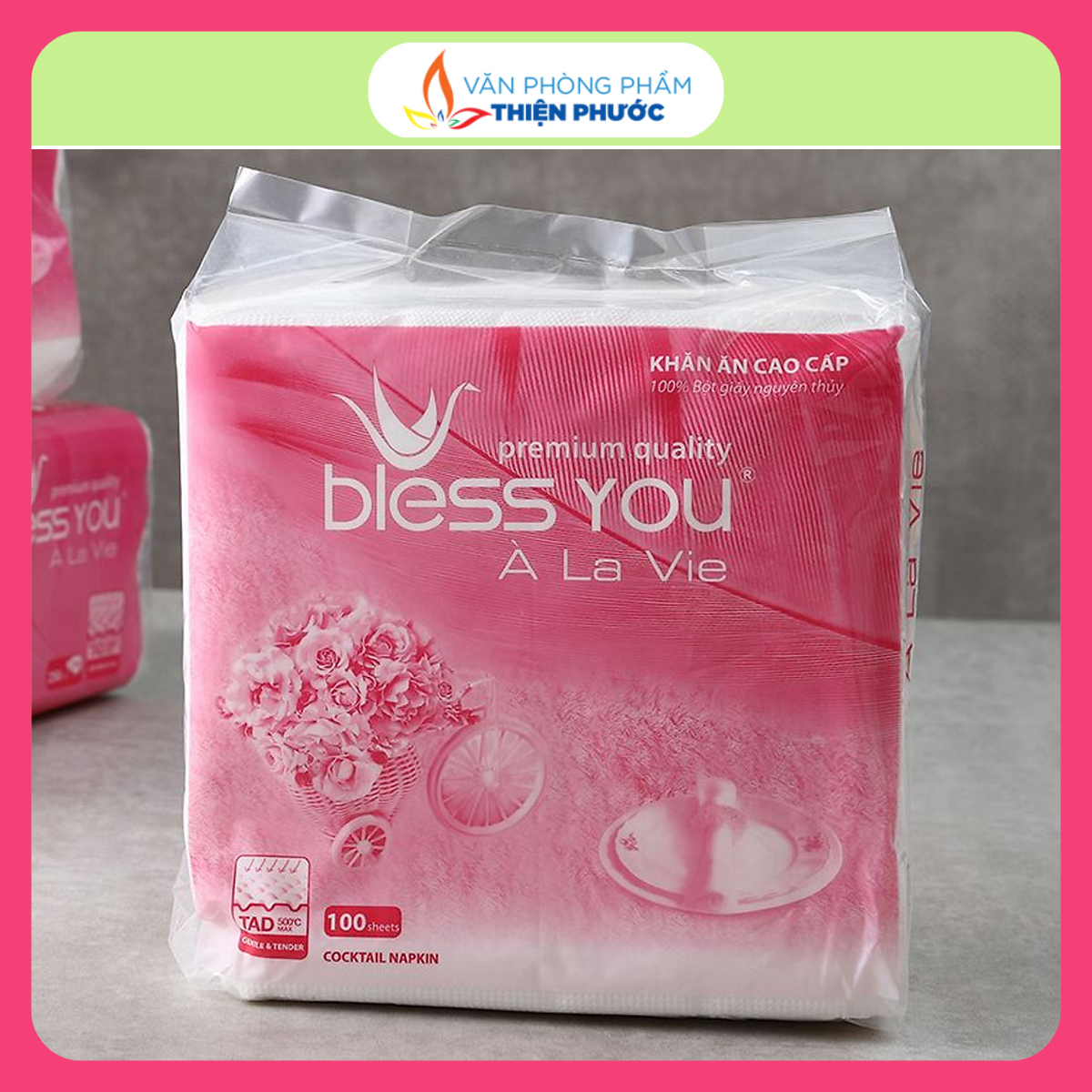 Khăn giấy ăn Bless You - giấy ăn cao cấp THIỆN PHƯỚC
