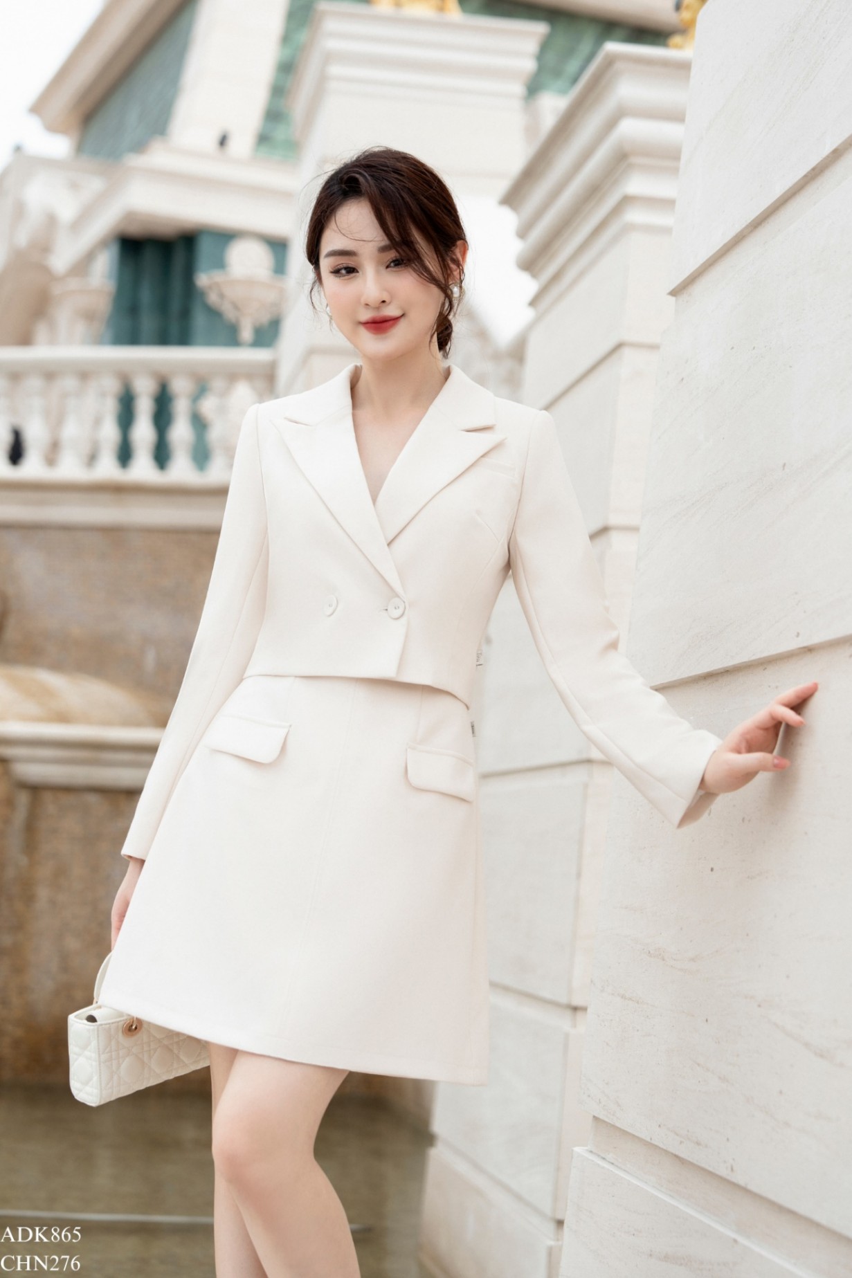Chân váy cạp liền 2 nắp túi dáng A TIINSTORE CHN276