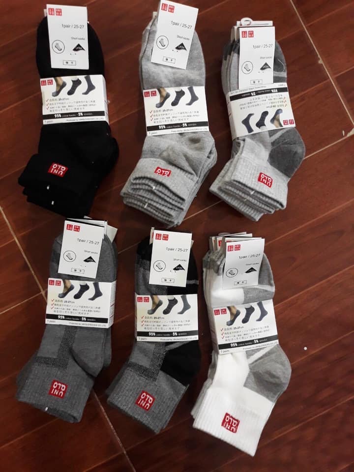 Set 5 đôi Tất uni nam ngắn cổ, cao cổ