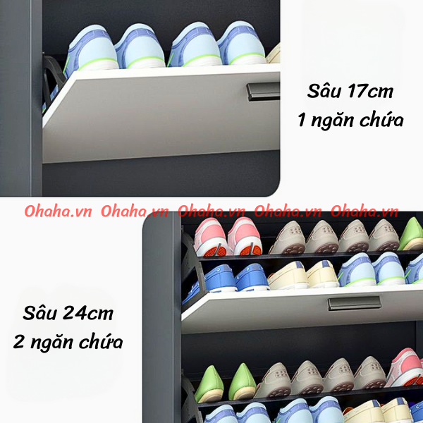[ Freeship HCM]  [ Kèm ảnh thực tế ] Tủ giày thông minh siêu mỏng cao cấp Ohaha - TGCC023