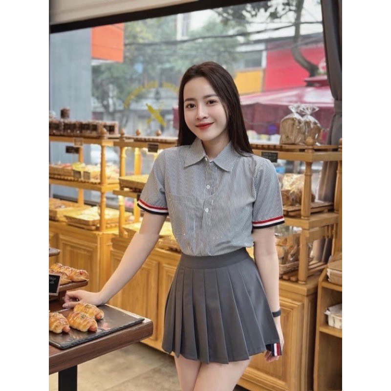 🍒🍒🍒sét sơ mi và chân váy thom browne SD1955