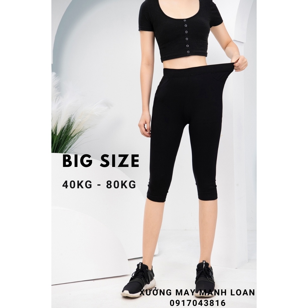 Quần Legging Ngố Lửng Qua Gối  Nữ BigSize